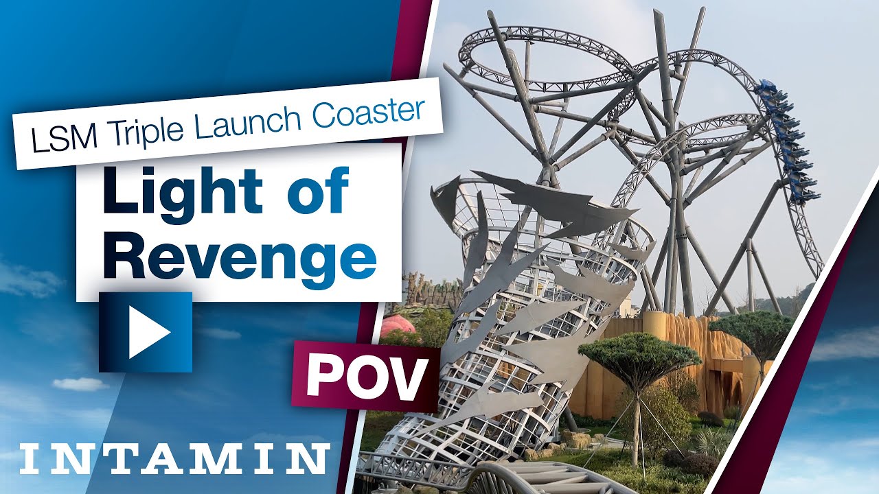 Intamin LSM Triple Launch Coaster &bdquo;Light of Revenge&ldquo; POV @ Happy Valley Nanjing, China
