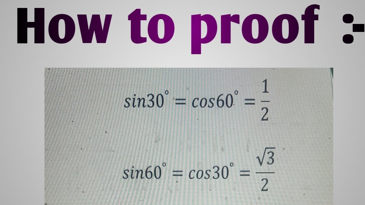 Simple techniques to show Sin30 =Cos 60=1/2 #mathematics #ethiopianeducation