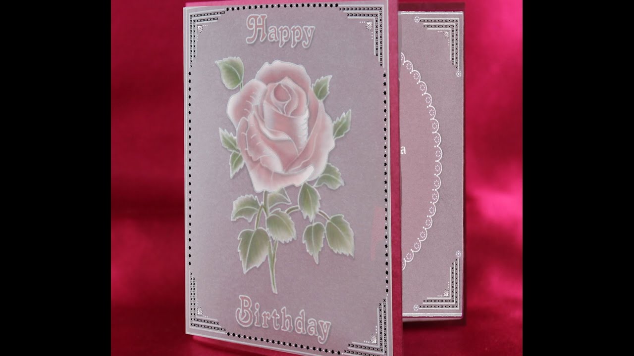 Parchment Craft PCA -66 TP7146EC EasyCut Inside Outside Rose Birthday