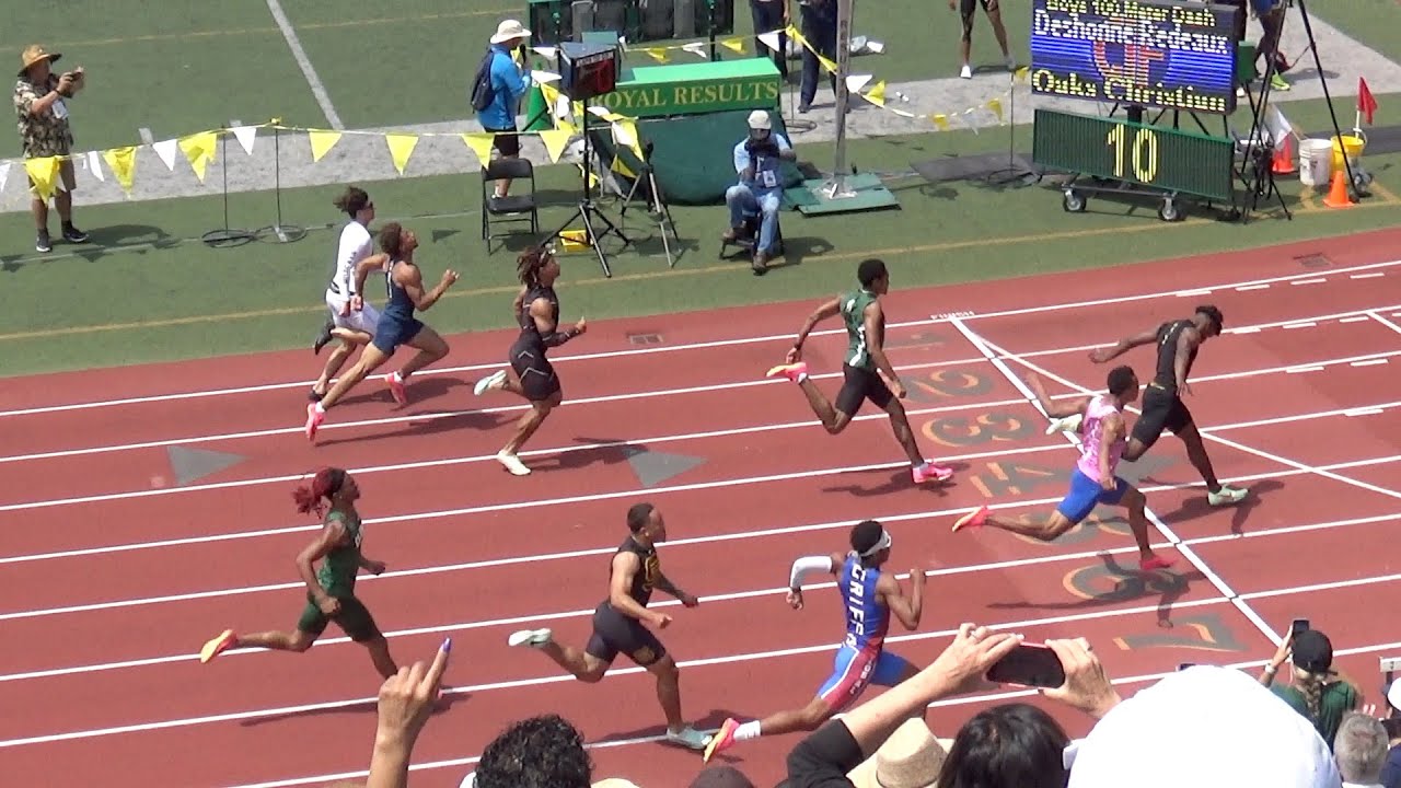 ( 10.14)Close Race.  Boys 100m CIF SS Masters 2023