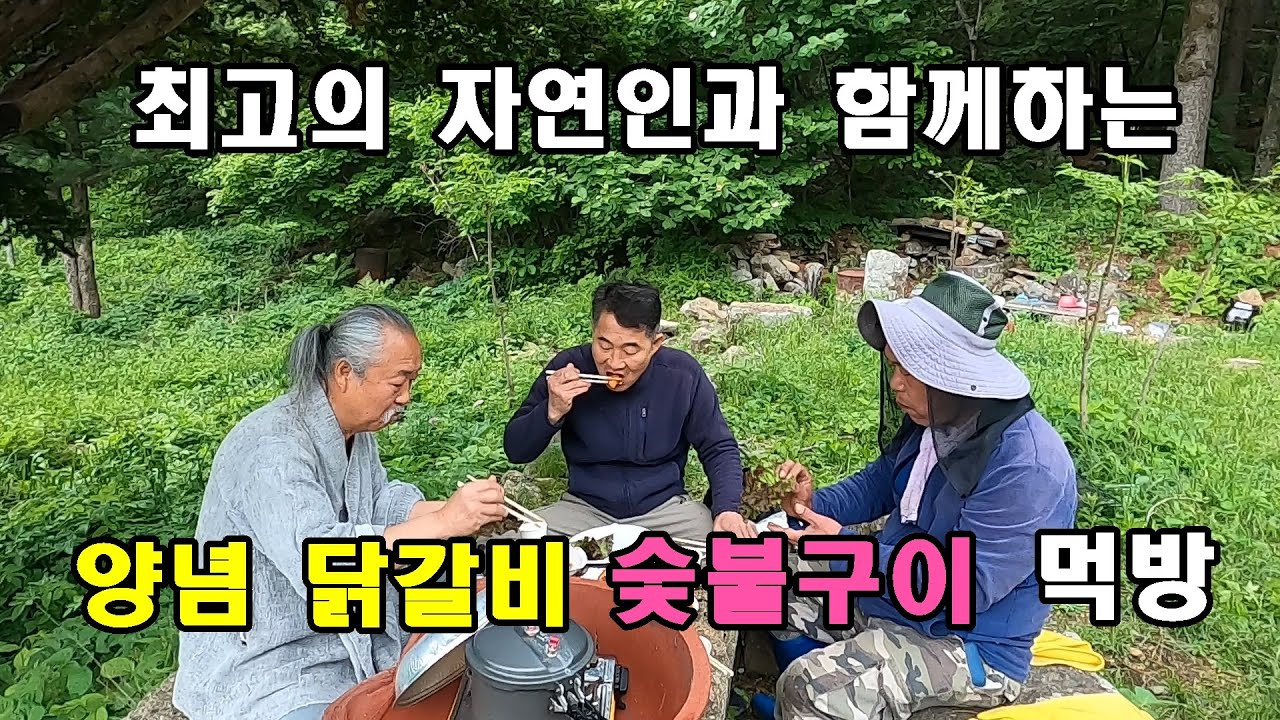 자연인과 함께하는 양념 닭갈비 숯불구이 먹방, 산속에서도 선재 업고 튀어 드라마 열풍