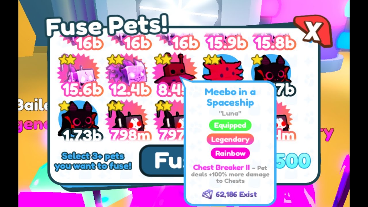How To Fuse NEW ALIEN LEGENDARY PETS In Pet Sim X (Roblox)