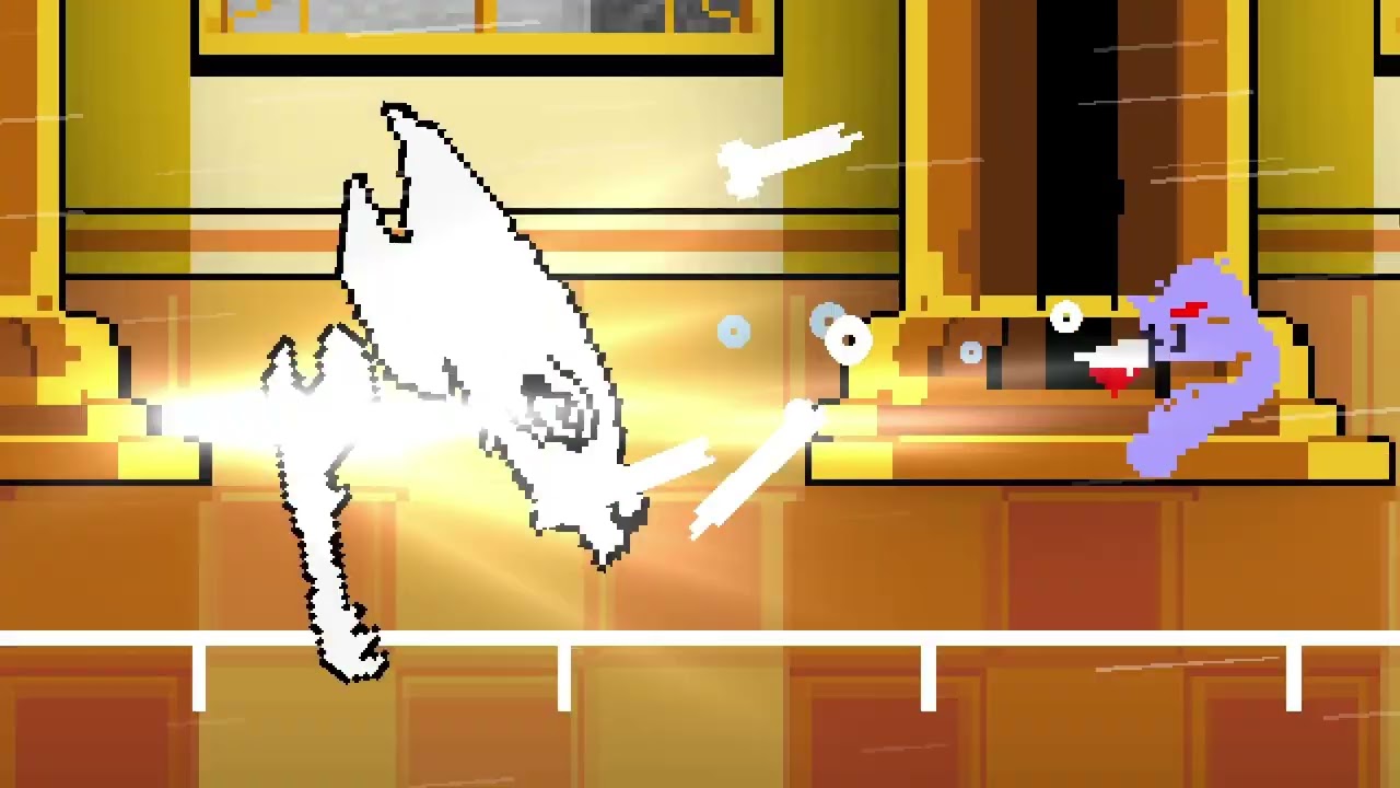 YOMI Hustle scripted battle - Sans vs Chara