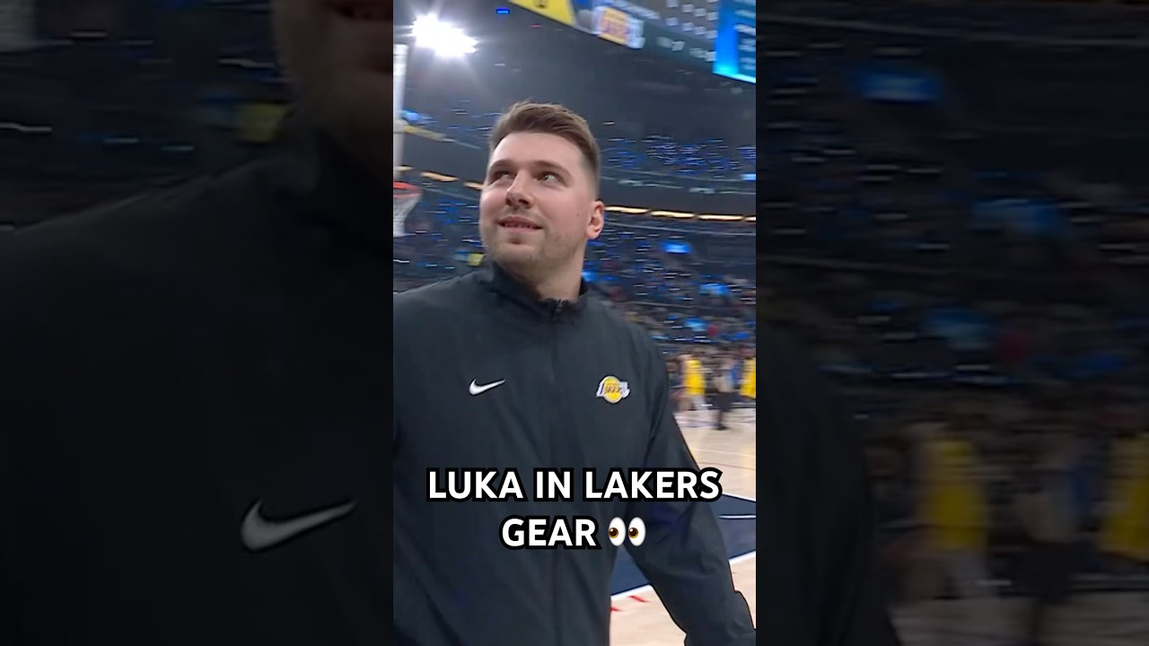 Luka Doncic arrives in Lakers gear for the first time