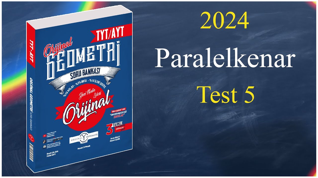 Paralelkenar Test 5 - Orijinal geometri soru bankası çözümleri