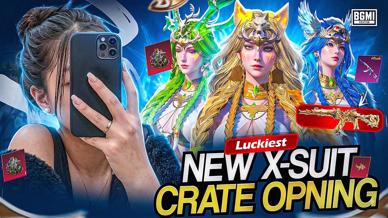 😱OMG!! LUCKIEST DRUVAEN X-SUIT CRATE OPENING | 10000 UC | BGMI #bgmi #crateopening #xsuit #pubgmo...