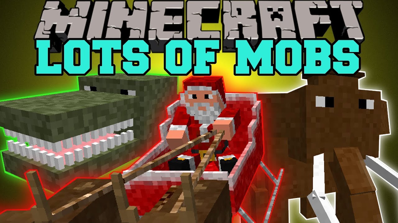 Minecraft: LOTS OF MOBS (DINOSAURS, DIMENSIONS, PETS) Lots O Mobs Mod Showcase