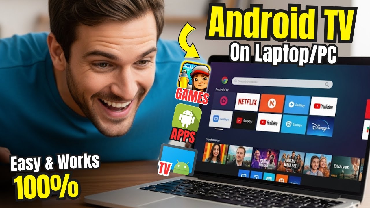 Android TV 13 on PC/Laptop without INSTALLATION - Works 100%