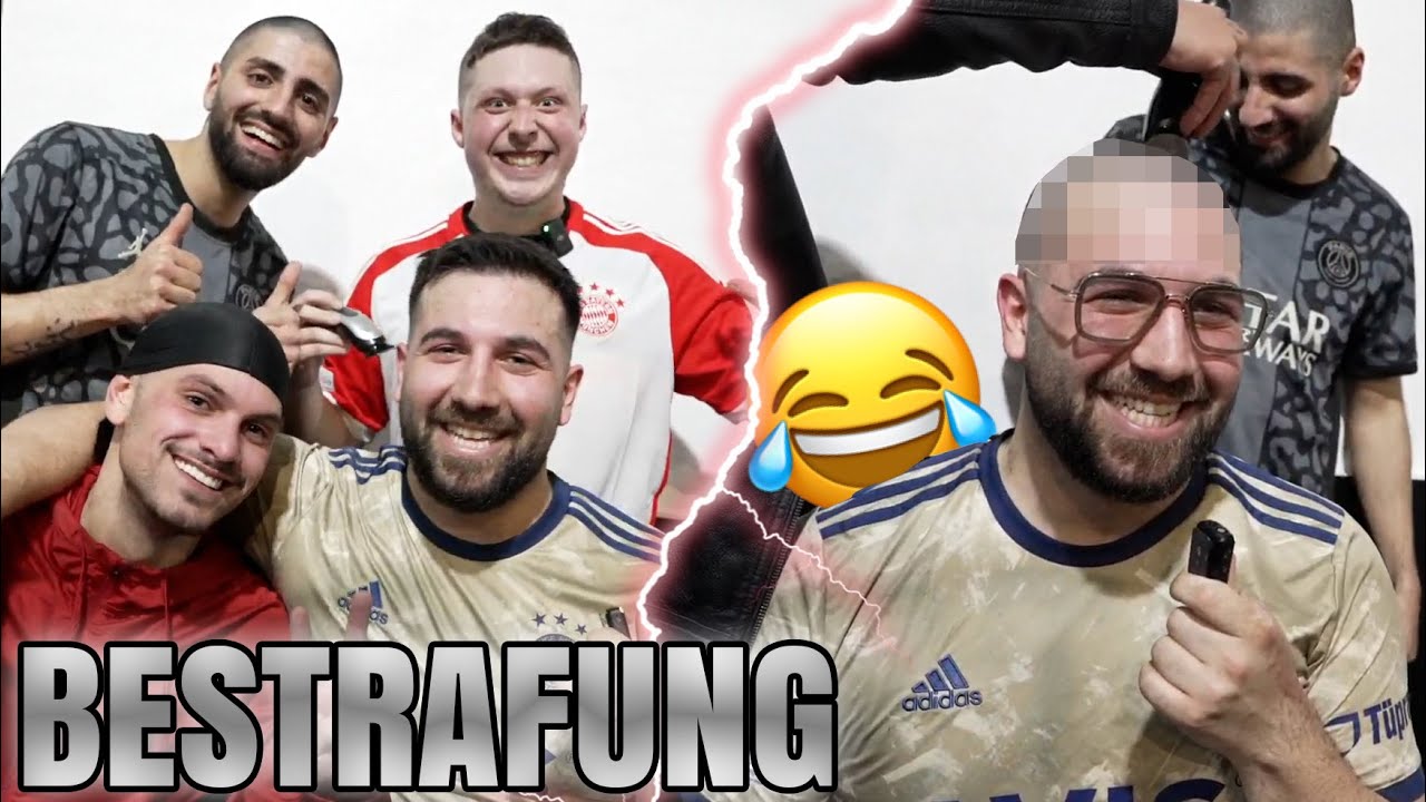 MERT BEKOMMT EINE GLATZE 😂🤣 Bestrafung mit Jordan, Semih & Maus 🔥👀