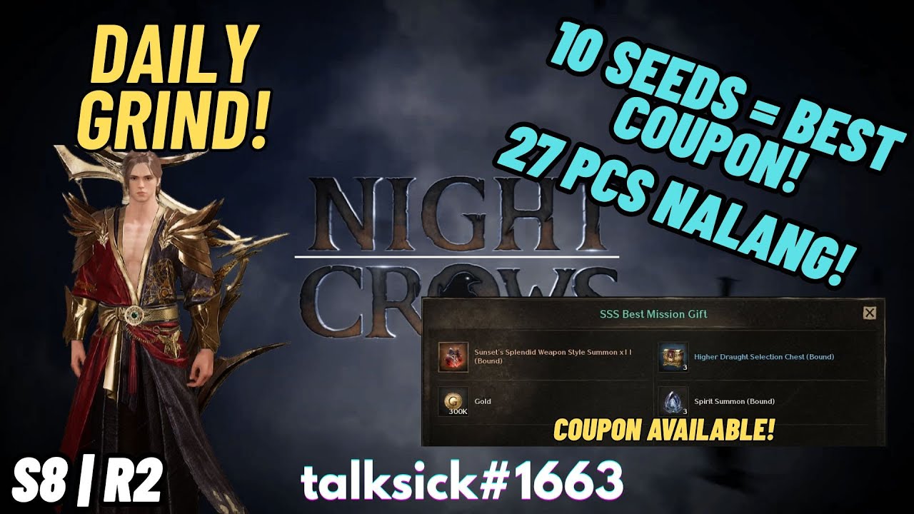 🔴NIGHT CROWS | MORNING GRIND SA NC | 27 COUPONS LEFT GUYS!