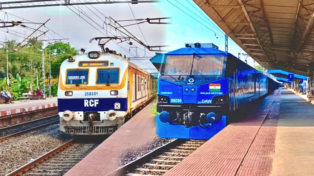 😍 Epic Memu Local Trains & Express Trains filming From Balarambati Railway Station.