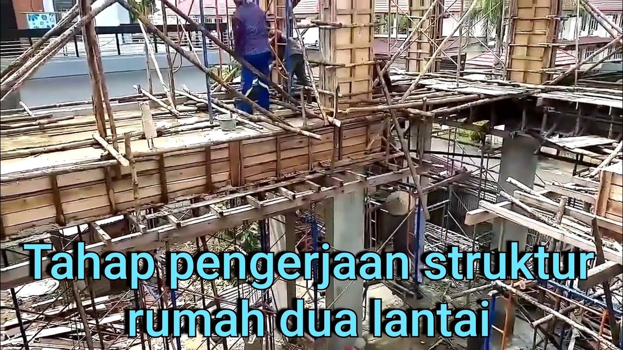 Tahap pengerjaan struktur rumah dua lantai@TKANGPontianak#tahap#pekerjaan #struktur 