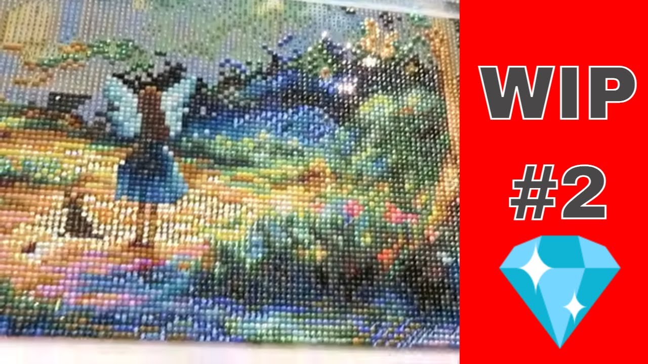 Letistitch DazzleDots Wip #2 Алмазная живопись «Сад Луны» #letistitch