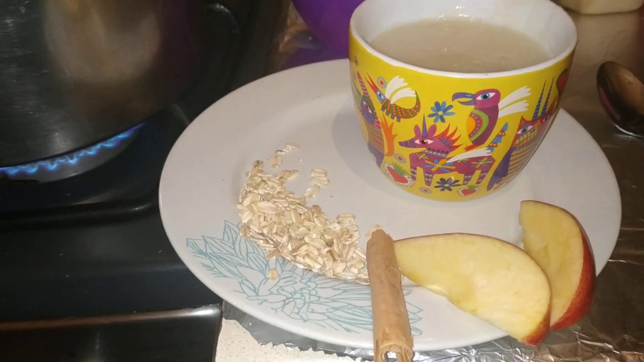 Atole de avena manzana y canela en agua sencillamente delicioso