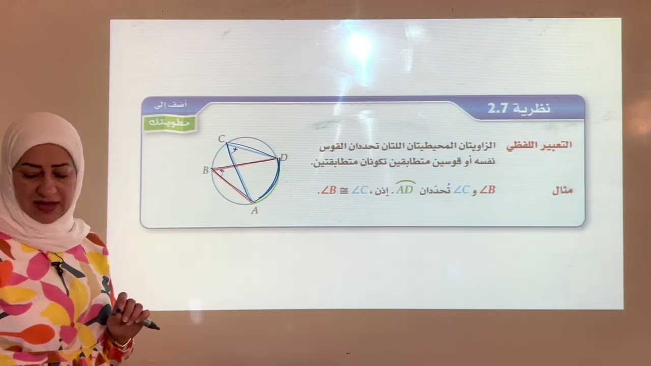 الزوايا المحيطية