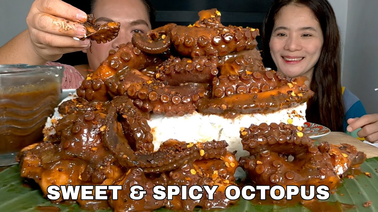 SWEET AND SPICY OCTOPUS | MUKBANG PHILIPPINES