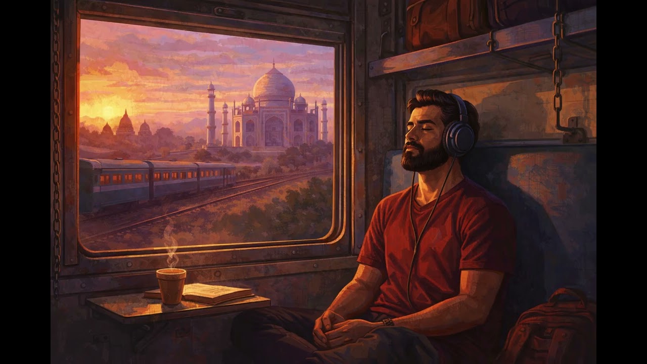 ai POV: You're traveling across India by Train 🚂 Find Peace on This Taj Mahal Train Ride