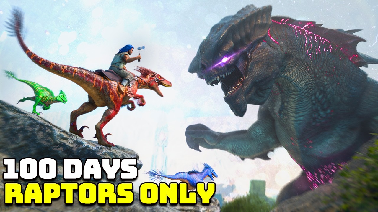 I Had 100 Days To Beat ARK Extinction With Just Raptors!