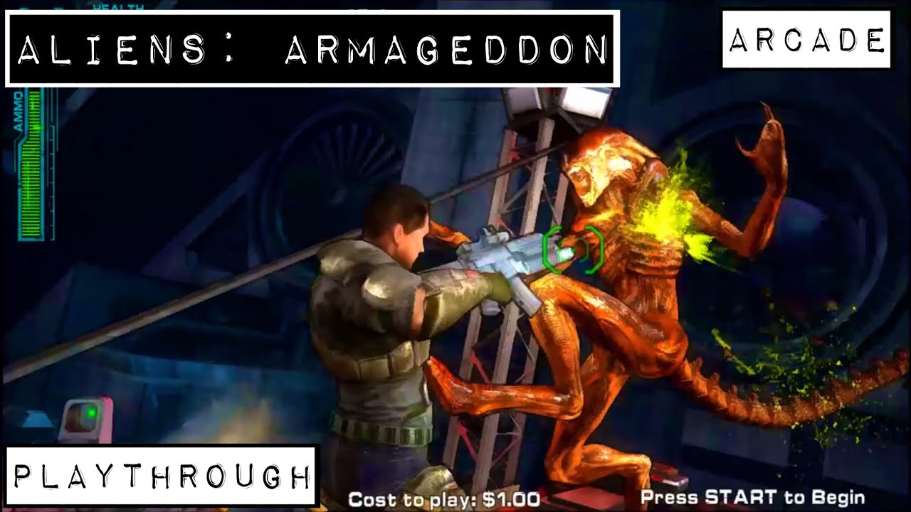 Aliens: Armageddon - Arcade (2014) - Playthrough - Single Player (TeknoParrot PC)