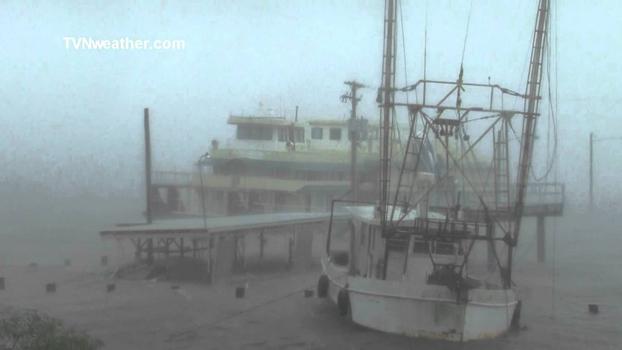 Destructive storm surge from Waveland, Mississippi with Hurricane Isaac