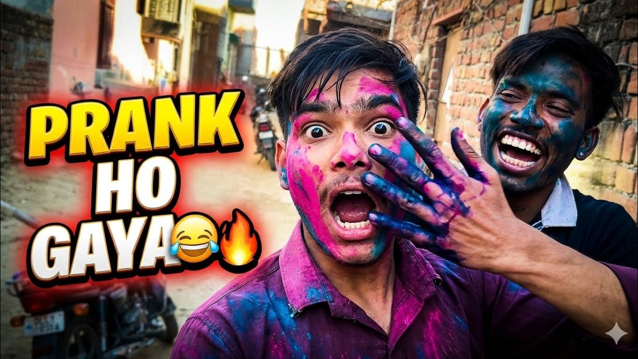 Holi colour prank😂 on my friends|@UnfilteredArpitt 