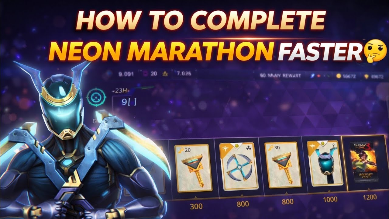 How to complete Neon Marathon like a pro 😎 - Full Guide - Shadow fight 3 