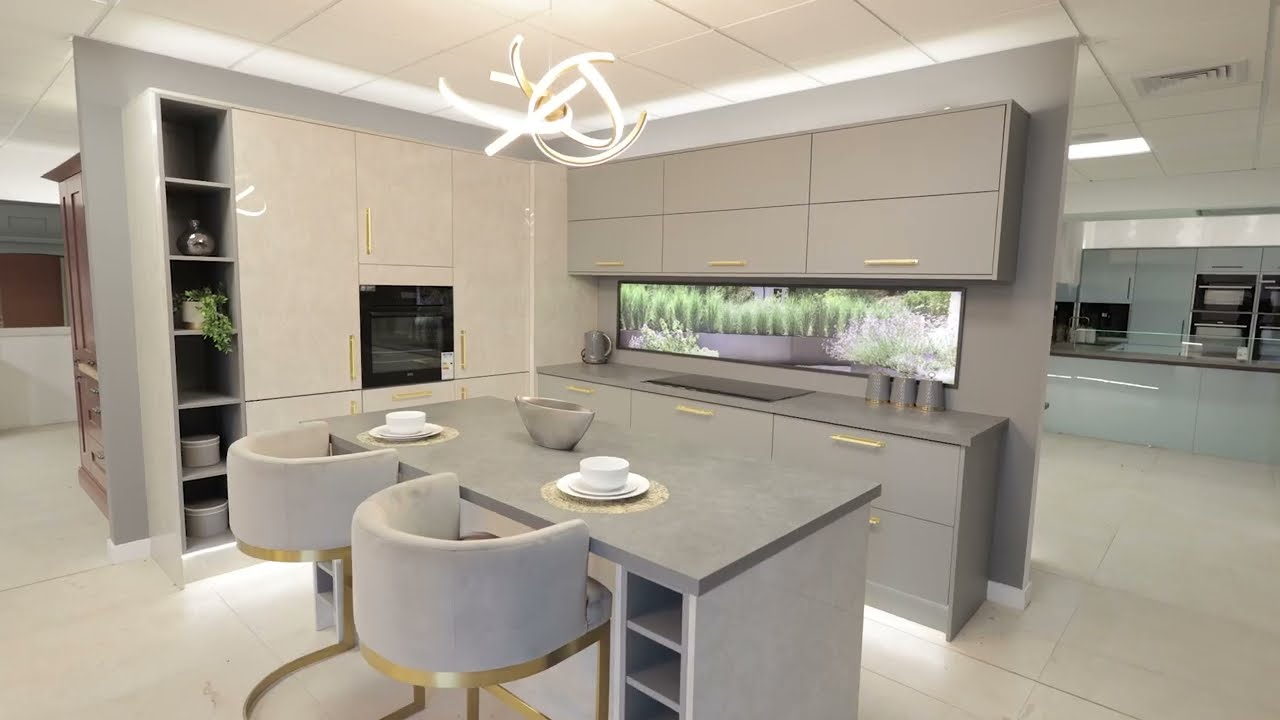 Palazzo Gloss Gold Light & Sienna Heron Grey - Display 11
