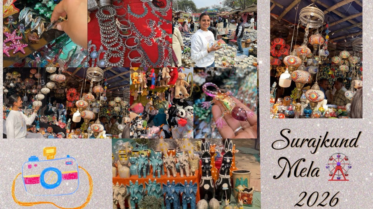 Surajkund mela 🎡 🤩🤩🤩home decor , sari stalls ek video me #youtubeshorts #surajkundcraftsmela #viral 