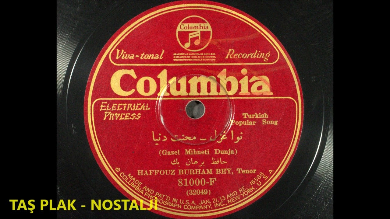 Hafız Burhan Bey - Mihneti Dünya , Gazel - 1927