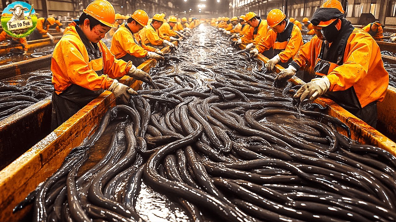 How Farmers in China and Japan Raise Billions Of Eels - Eel Modern Farm Technology🐍