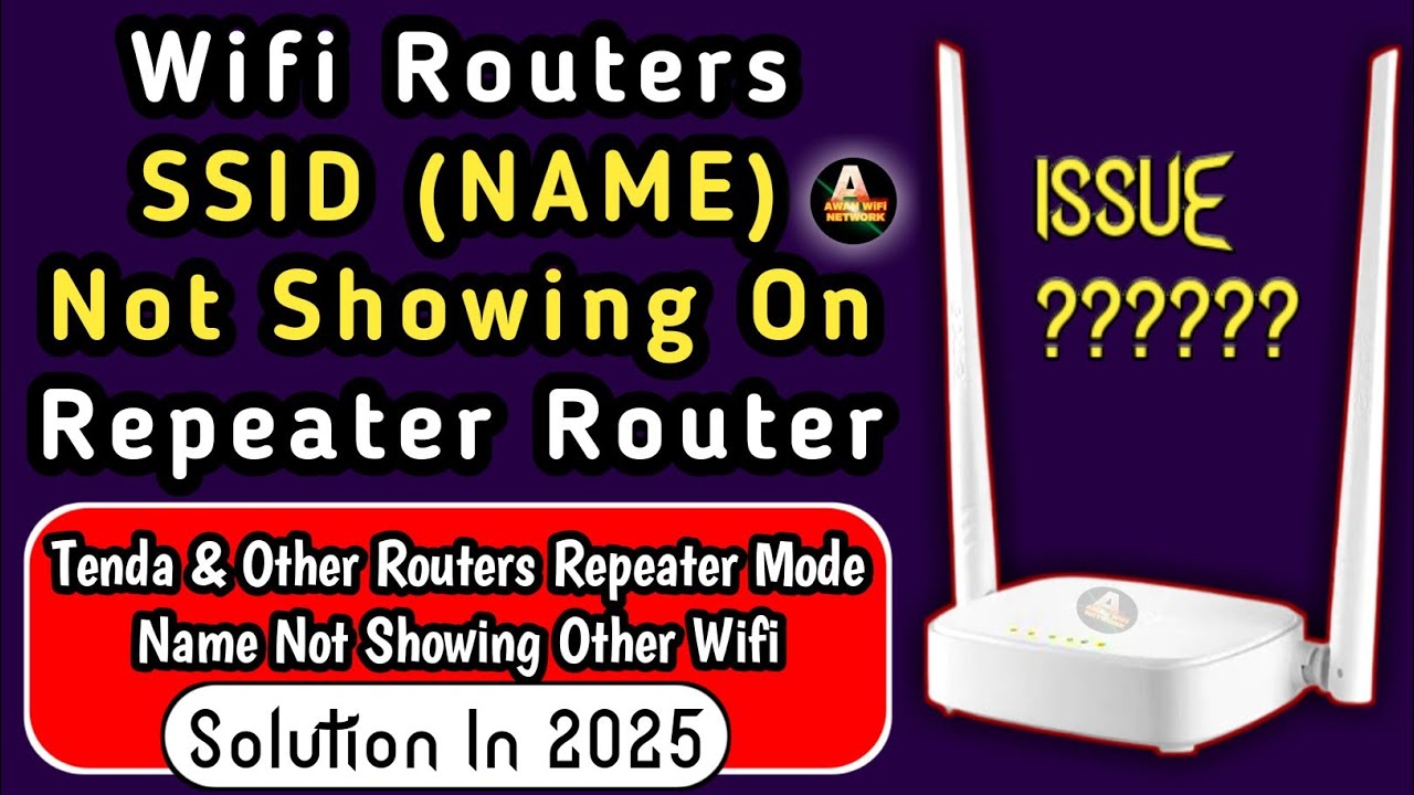 WIFI Routers SSID(NAME) Not showing On Repeater Router | Tenda repeater Not showing name ptcl dsl226