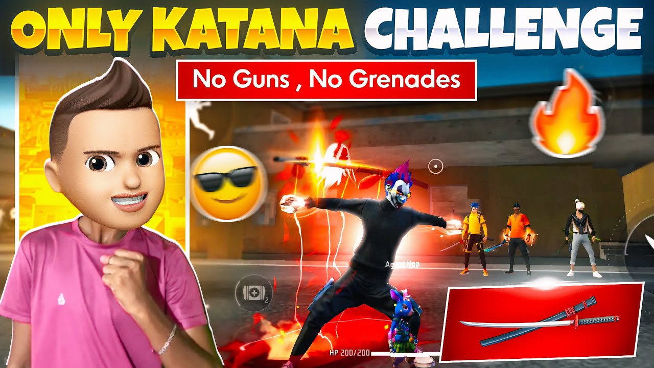 No Guns No Grenades Only Katana Challenge 🔥🔥 || @SRB_SCB_Is_Live || #freefire #funny #comedy #scb