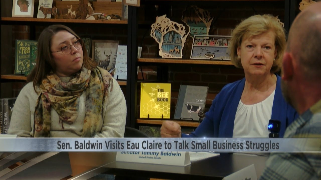 Sen. Baldwin visits downtown Eau Claire business owners to talk tariff concerns