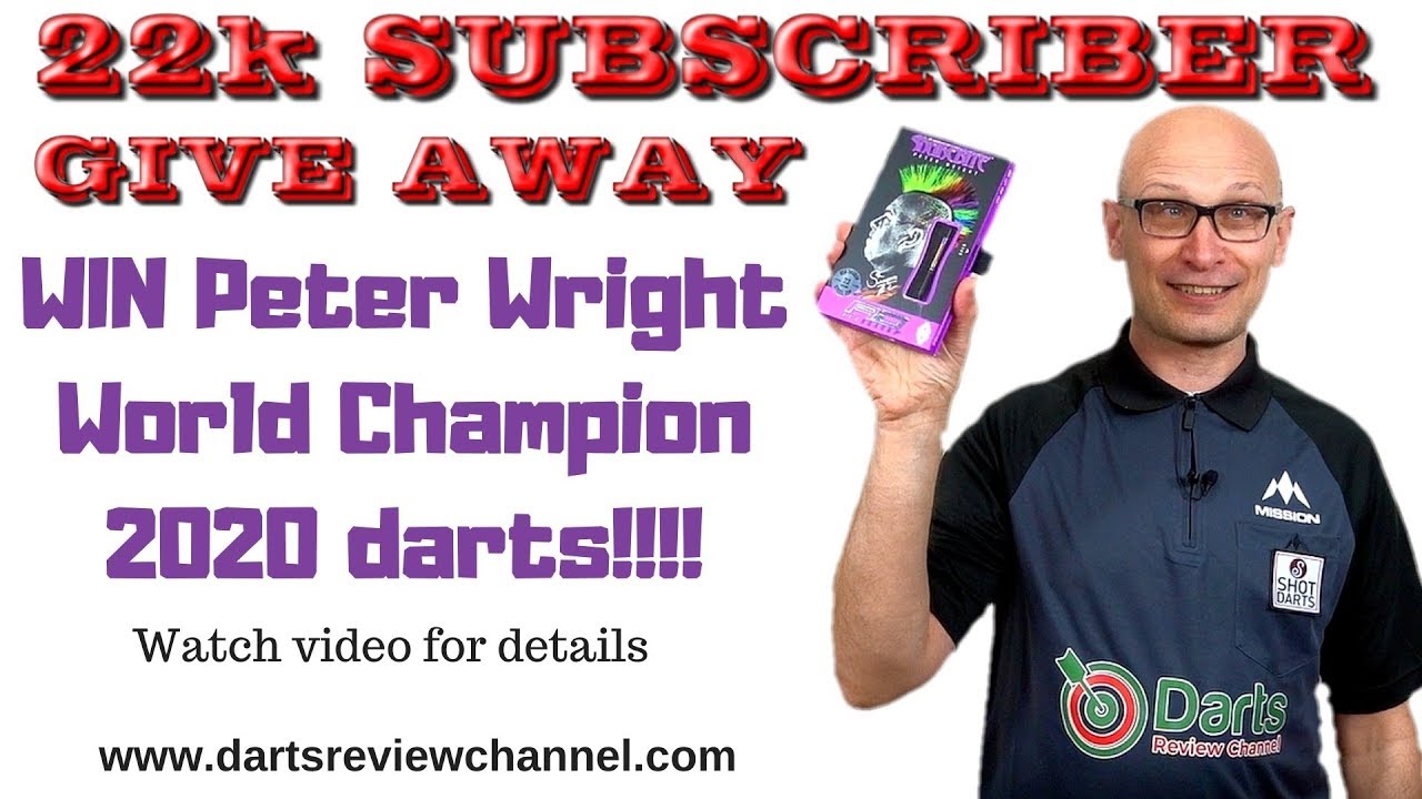 ENDED.Darts Review Channel 22K Subscriber Give Away Win Peter Wright WC 2020 Darts