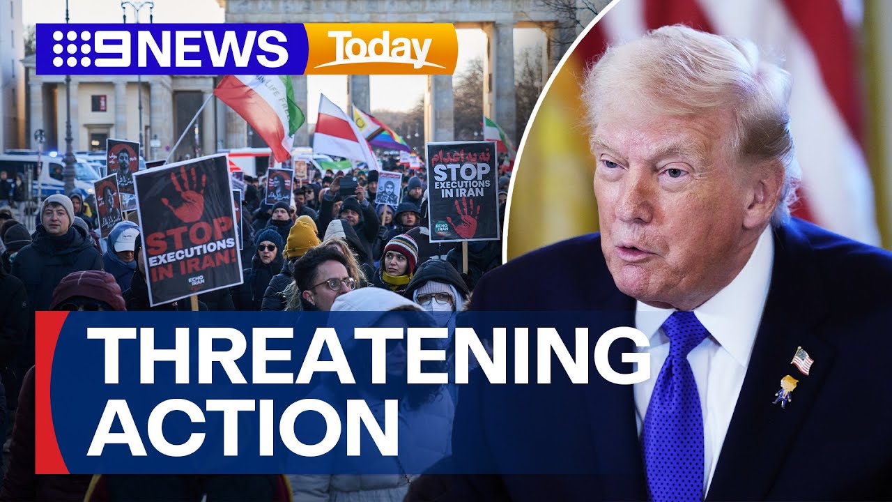 U.S. President Donald Trump considers military intervention in Iran | 9 News Australia