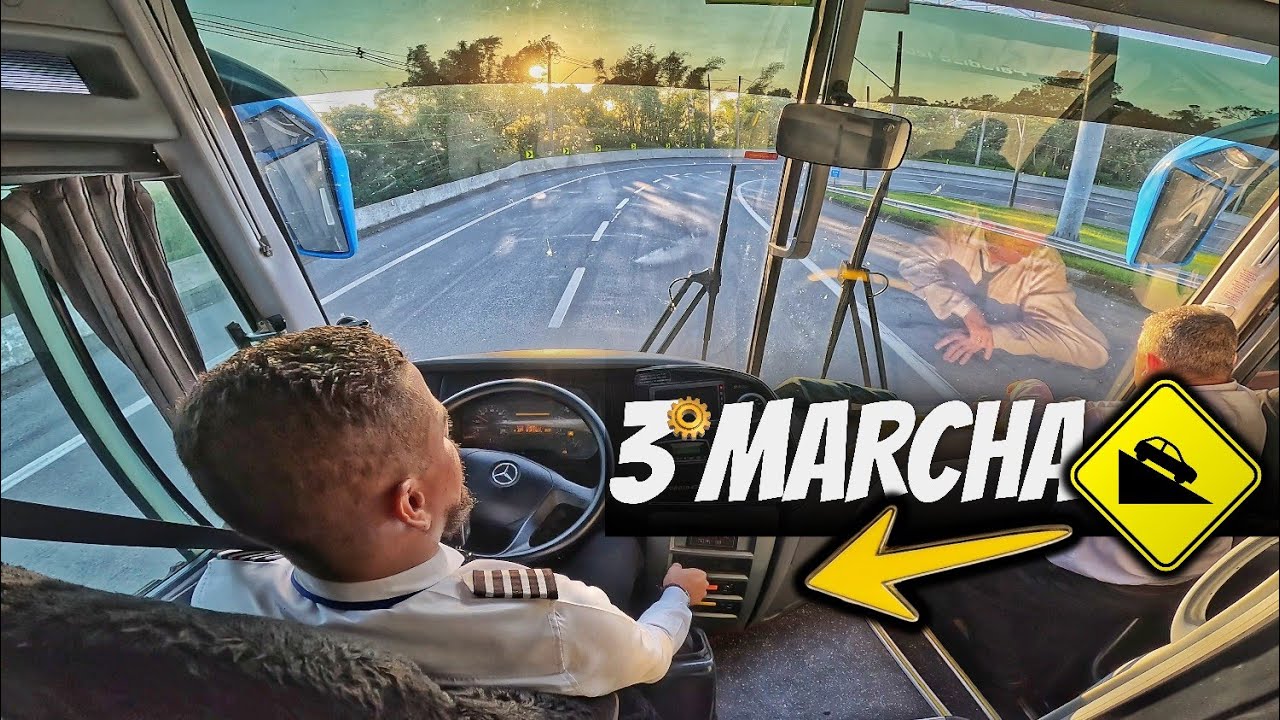 Serra tensa!😳 3ª Marcha e Muito Freio Motor 🚍⛰️
