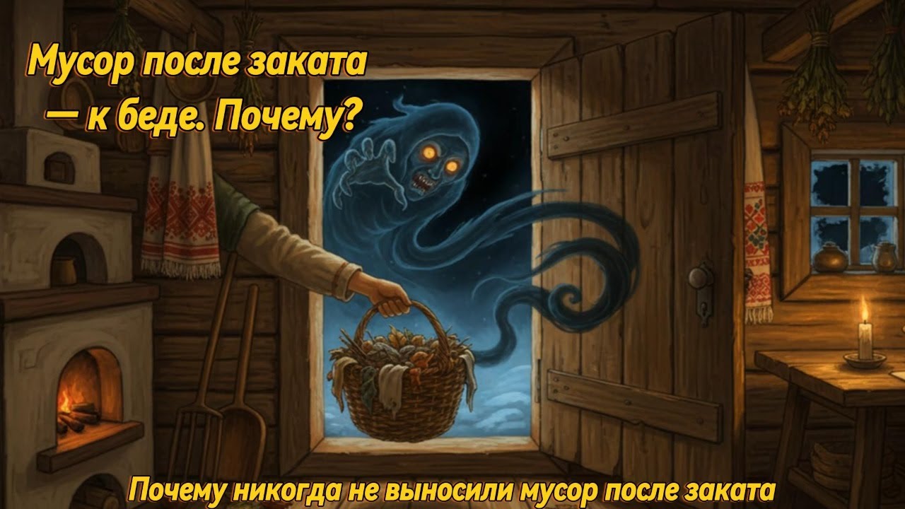 Мусор после заката — к беде  Почему