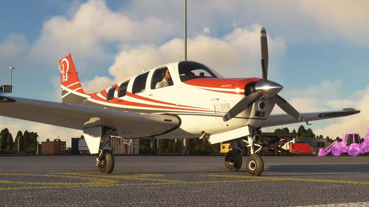 Полет по маршруту RNAV с Black Square Bonanza и KNS81 в Microsoft Flight Simulator