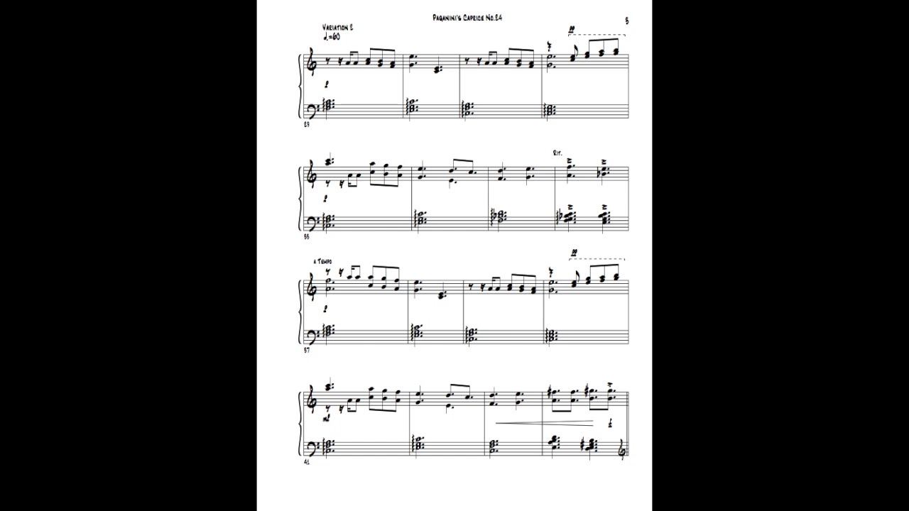 Variations on Paganini's Caprice no. 24 by Zach Daniel