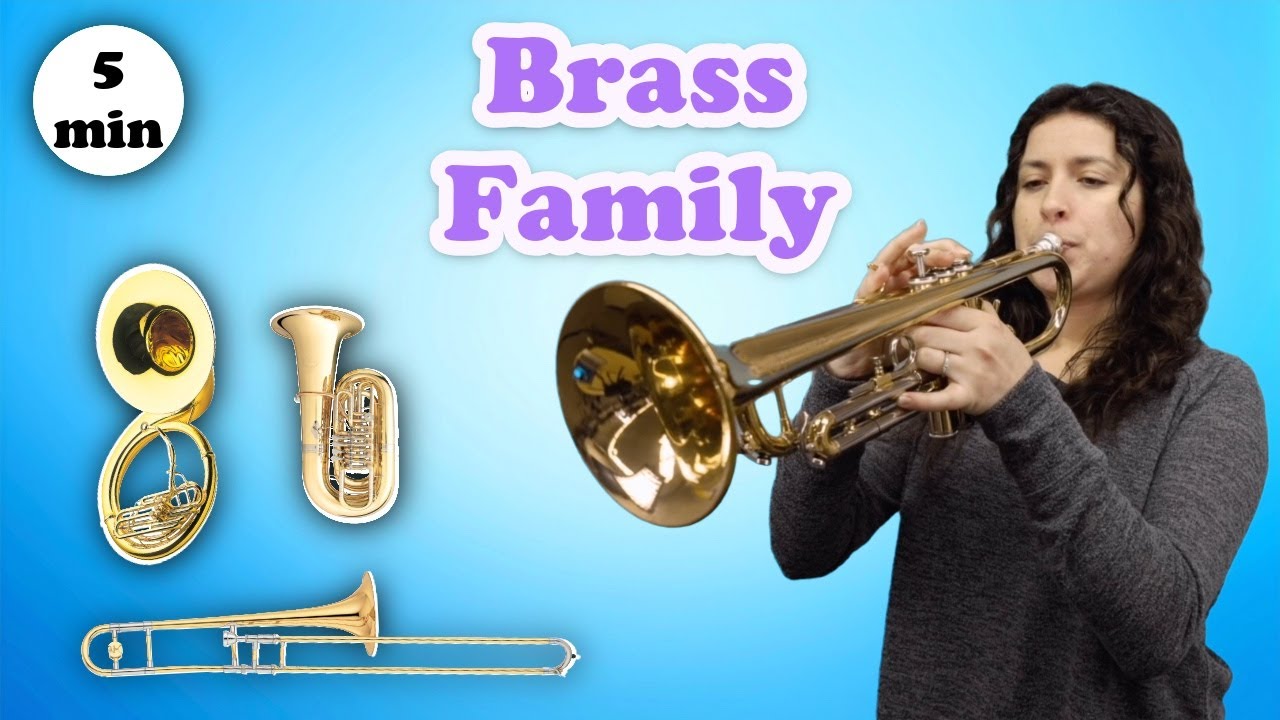 K-1 Elementary Music Lesson | Brass Family | Trumpet, Trombone, Tuba, Sousaphone