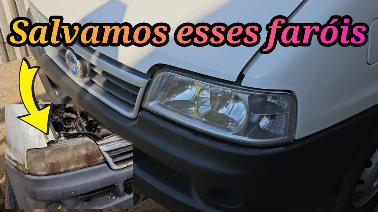 Como arrumar lente trincada do farol, fizemos pela primeira vez na Ducato Ambulância, vídeo extra 