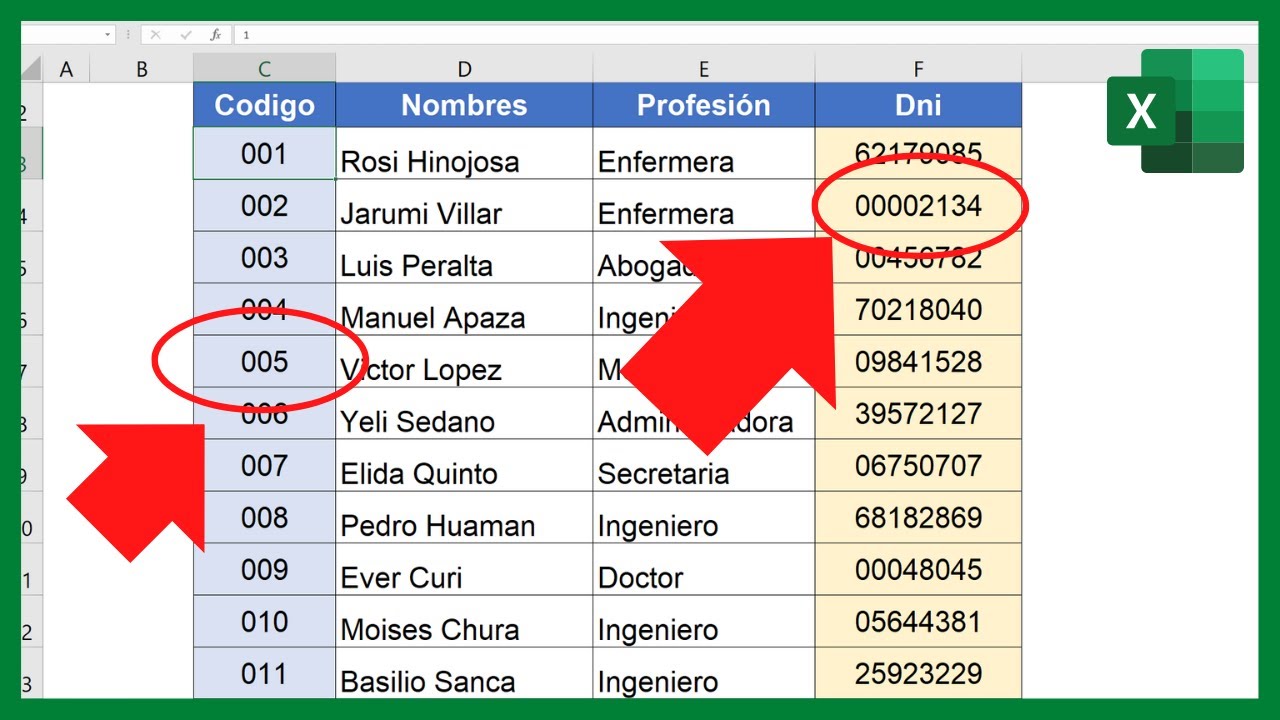 🔴Cómo poner UN CERO o VARIOS CEROS antes de un número en Excel😉(agregar 0 a la izquierda)