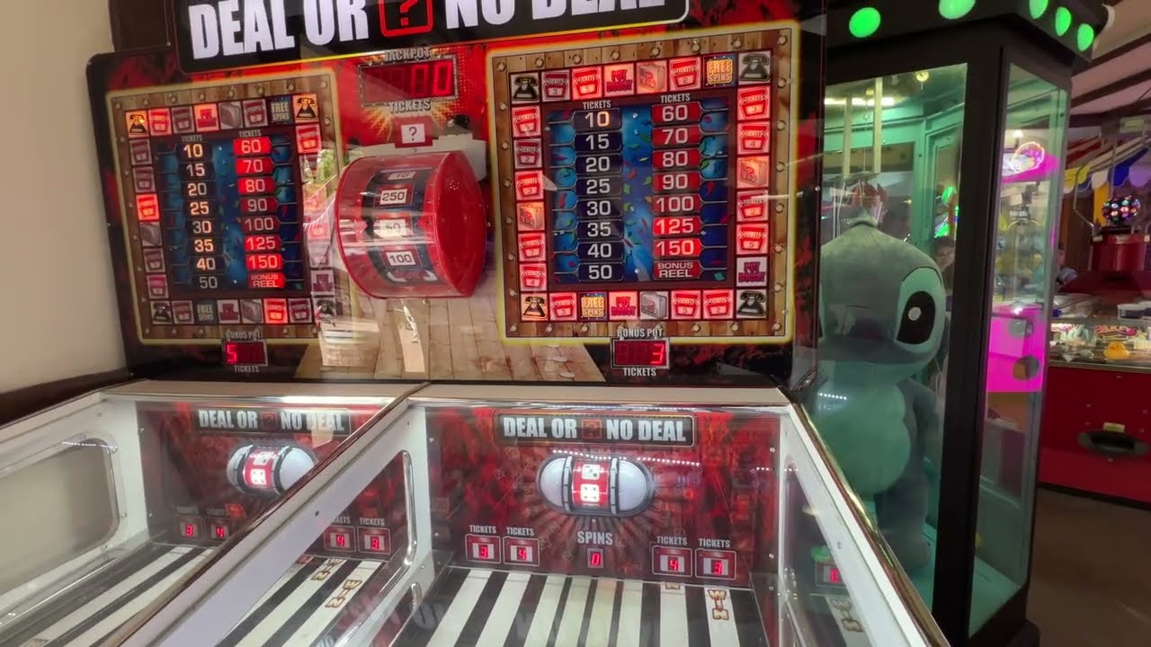 Winning Tickets at Arcade on The Deal or No Deal Coin Roller at Pirates Quest Arcade, Alton Towers!
