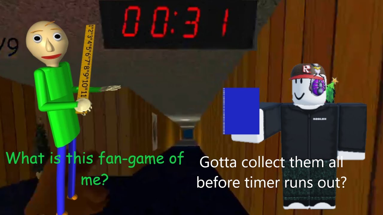 Collect The Notebooks before timer runs out? I Baldi Frenzy (A Roblox Game)