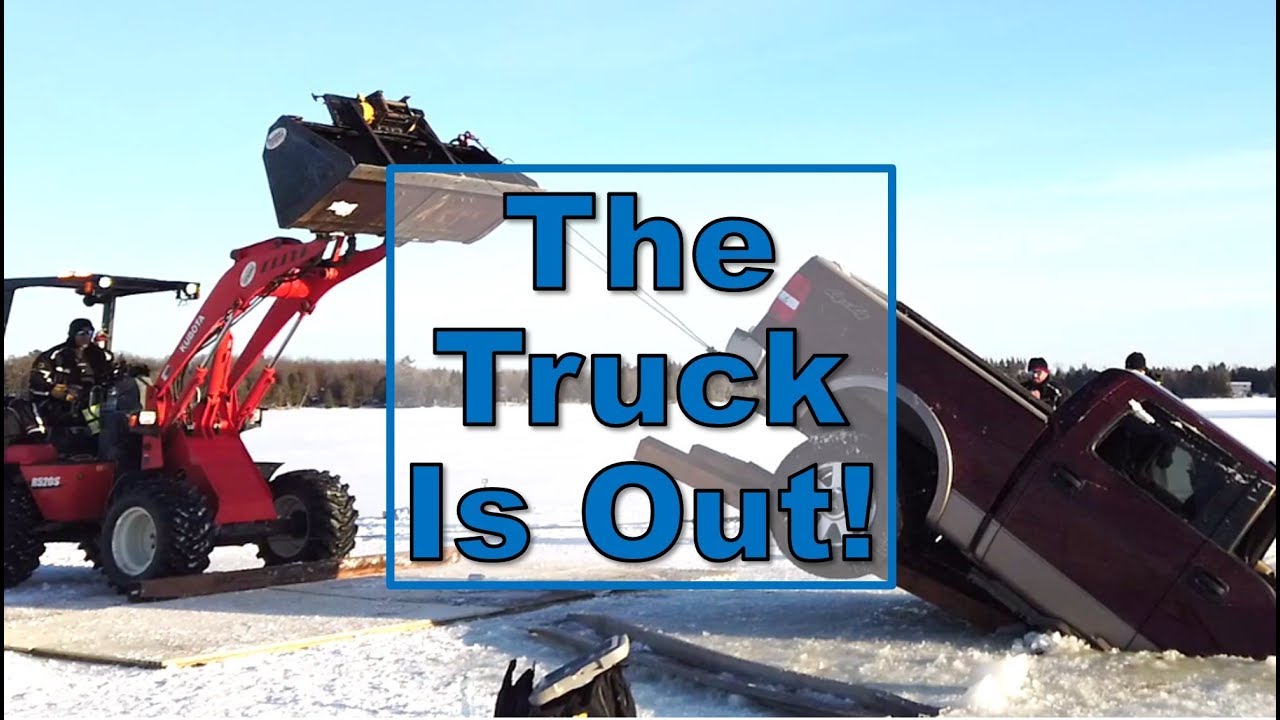 Truck in the Lake: IT'S OUT!! #dondroneson #beaverlake #canadawinter