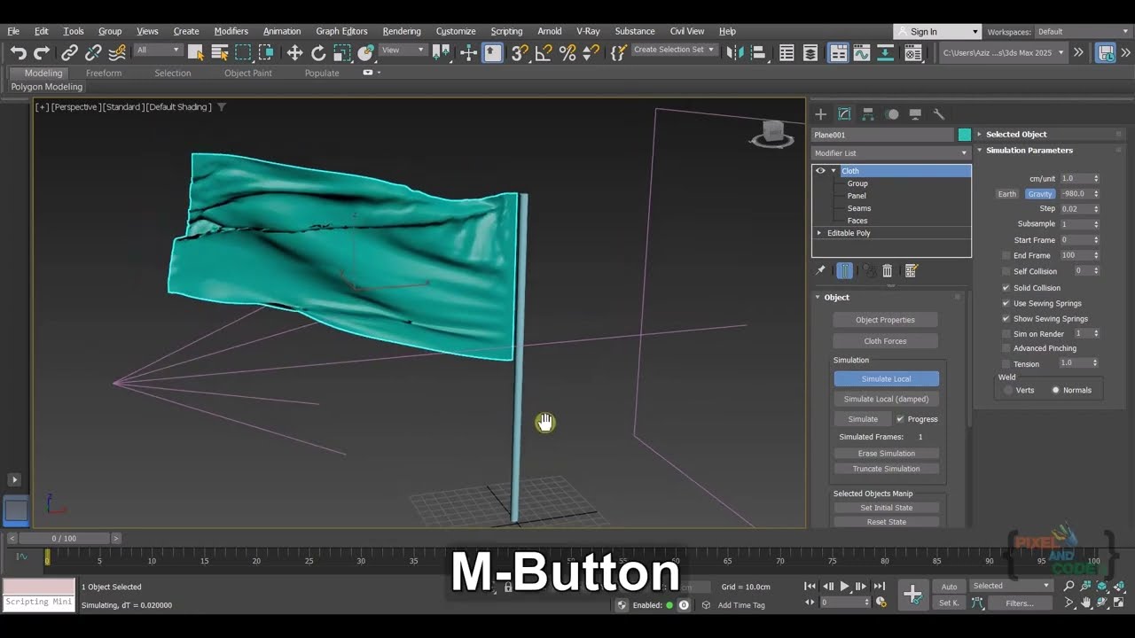 How to Create a Realistic Waving Flag in 3ds Max | Step-by-Step Tutorial