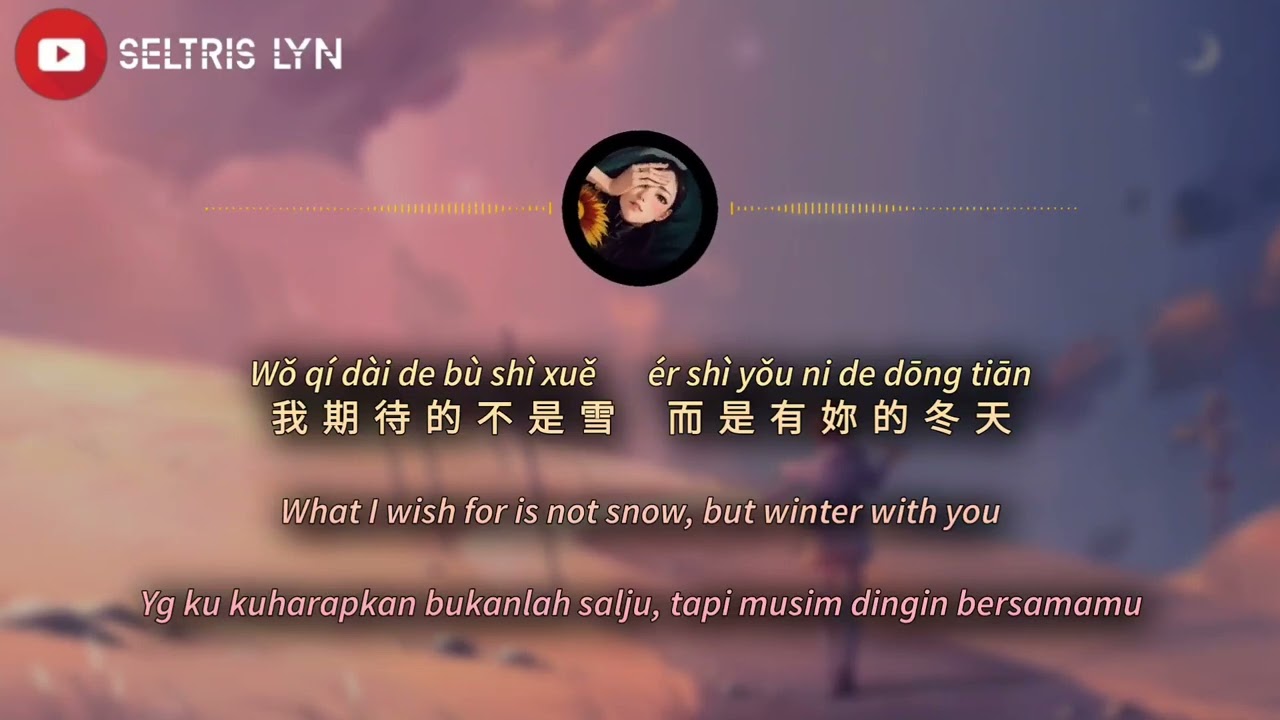 我期待的不是雪 Wǒ Qí Dài De Bù Shì Xuě - 張妙格 Lyric pinyin subtitle English terjemahan bahasa Indonesia