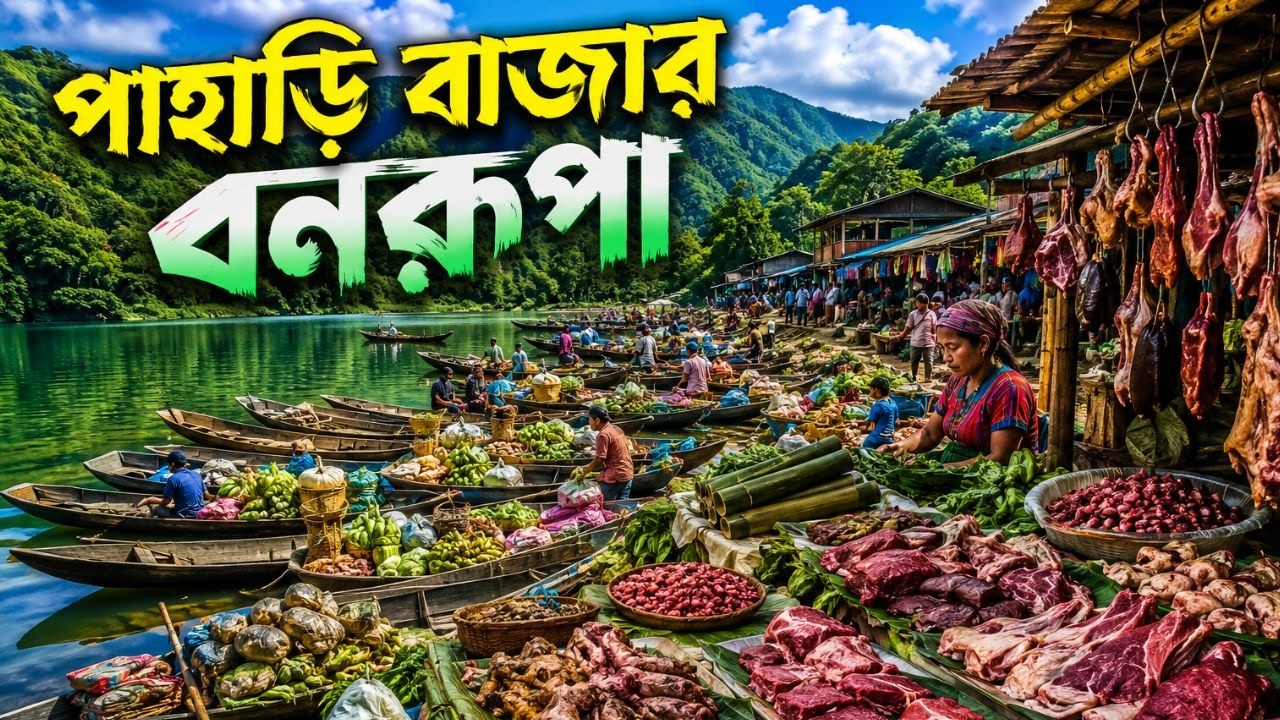 পাহাড়ি বাজার বনরুপা, রাংগামাটি। Pahari Market, Banorupa, Rangamati