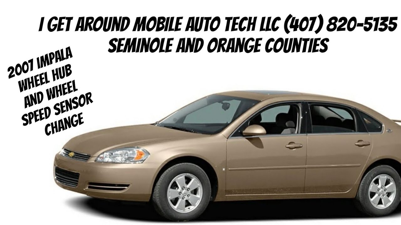 2006-2016 (2007) Chevy Impala wheel hub bearing replacement, wheel speed sensor replacement.