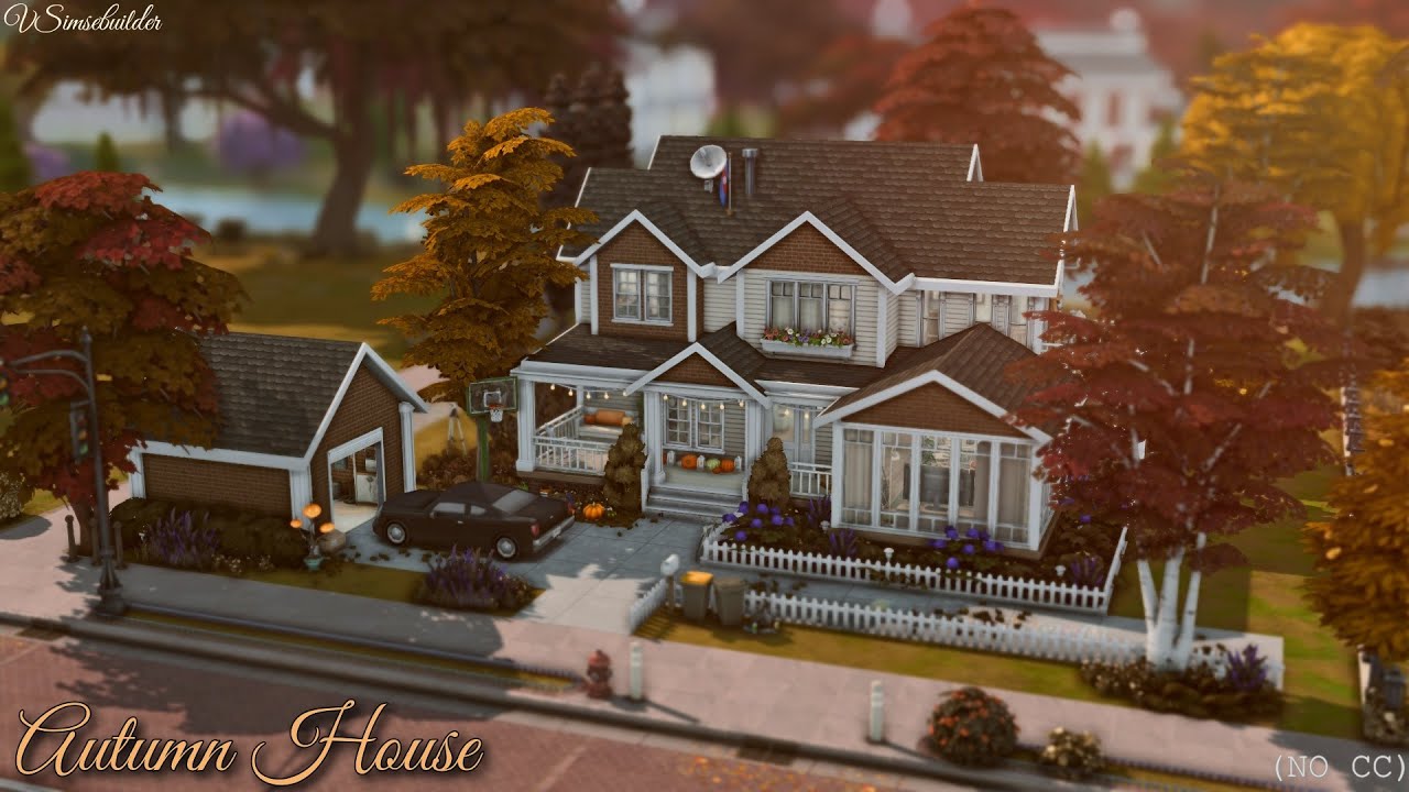 Осенний дом🍂│Строительство│Autumn House│SpeedBuild│NO CC [The Sims 4]